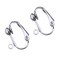 36 Pieces Clip-on Earring Converter with Easy Open Loop for DIY Earring and Turn Any Studs or Pierced into Clip on (Silver)